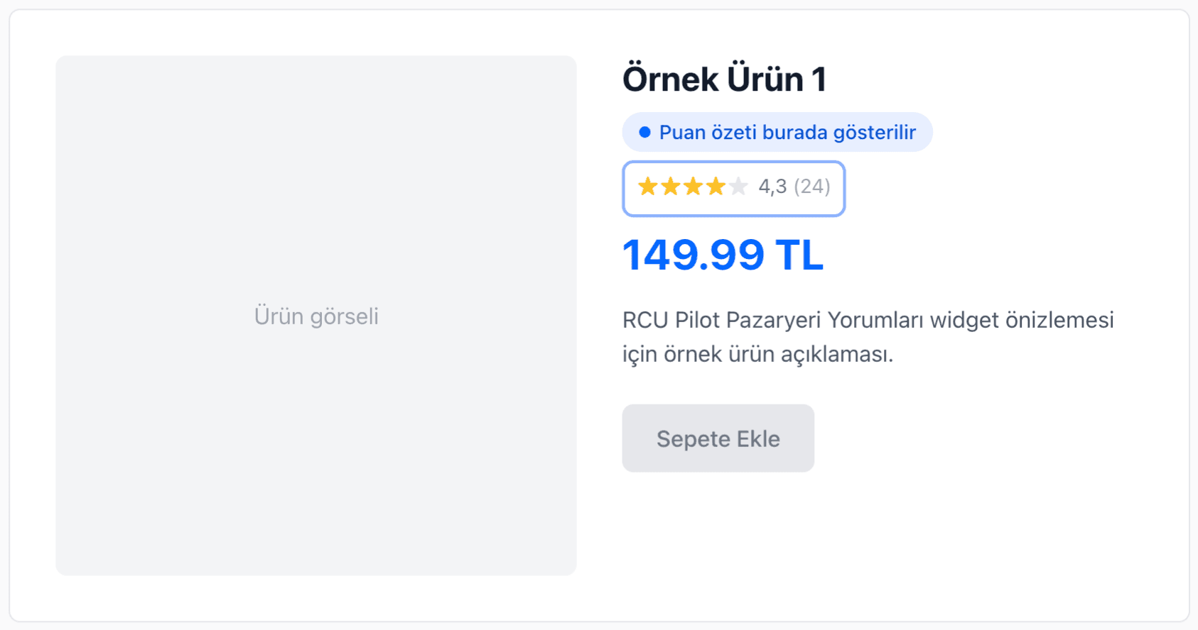 Pazaryeri yorumları widget örnek ekran 2